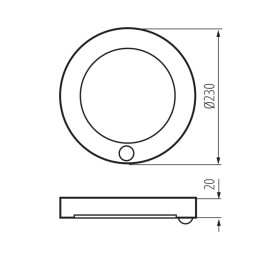 Svietidlo ERGA PIR 17W CCT-W (24606) univerzálne CCT KANLUX